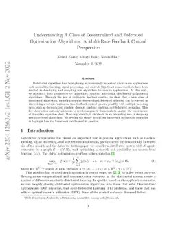 Understanding A Class of Decentralized and Federated Optimization
  Algorithms: A Multi-Rate Feedback Control Perspective