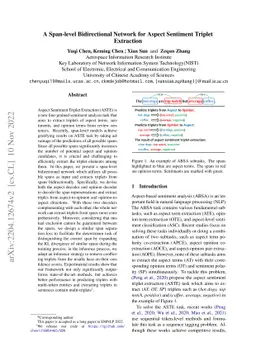 A Span-level Bidirectional Network for Aspect Sentiment Triplet
  Extraction