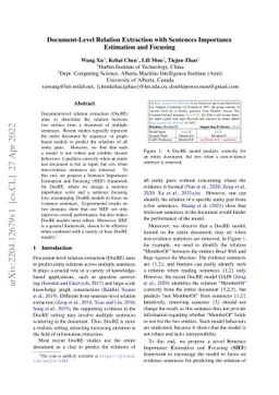Document-Level Relation Extraction with Sentences Importance Estimation
  and Focusing