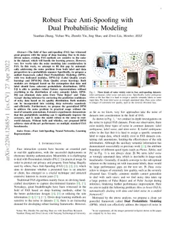 Robust Face Anti-Spoofing with Dual Probabilistic Modeling
