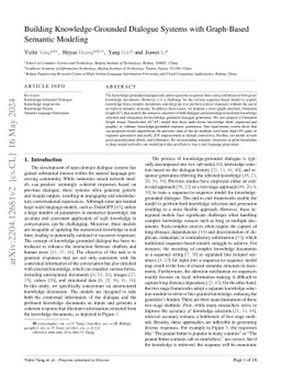 Building Knowledge-Grounded Dialogue Systems with Graph-Based Semantic
  Modeling