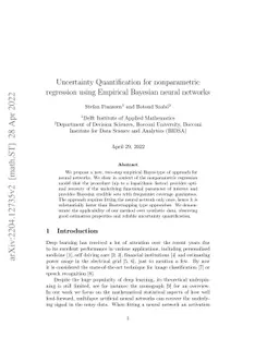 Uncertainty Quantification for nonparametric regression using Empirical
  Bayesian neural networks