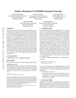 Modern Baselines for SPARQL Semantic Parsing