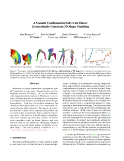 A Scalable Combinatorial Solver for Elastic Geometrically Consistent 3D
  Shape Matching