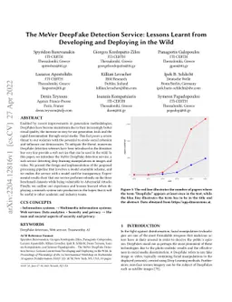 The MeVer DeepFake Detection Service: Lessons Learnt from Developing and
  Deploying in the Wild