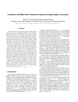 Conformer and Blind Noisy Students for Improved Image Quality Assessment