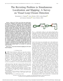 The Revisiting Problem in Simultaneous Localization and Mapping: A
  Survey on Visual Loop Closure Detection