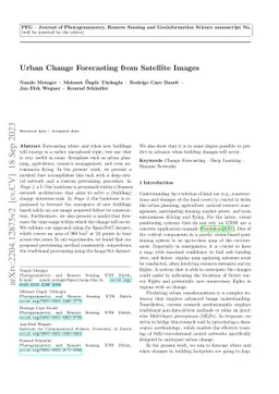 Urban Change Forecasting from Satellite Images