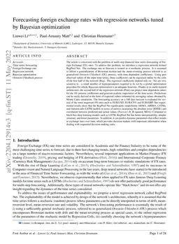 Forecasting foreign exchange rates with regression networks tuned by
  Bayesian optimization
