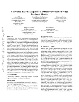 Relevance-based Margin for Contrastively-trained Video Retrieval Models