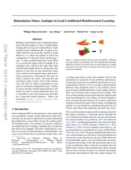 Bisimulation Makes Analogies in Goal-Conditioned Reinforcement Learning