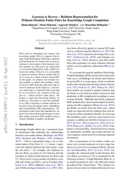 Learning to Borrow -- Relation Representation for Without-Mention
  Entity-Pairs for Knowledge Graph Completion