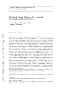 Proximal Causal Inference for Marginal Counterfactual Survival Curves