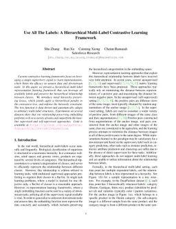 Use All The Labels: A Hierarchical Multi-Label Contrastive Learning
  Framework