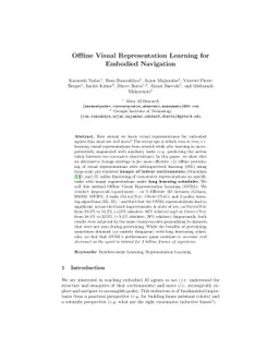 Offline Visual Representation Learning for Embodied Navigation