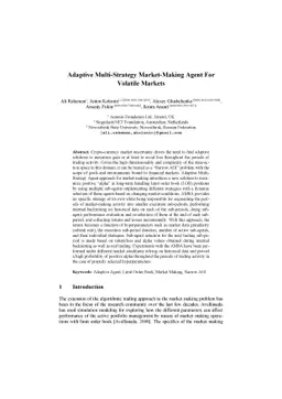 Adaptive Multi-Strategy Market-Making Agent For Volatile Markets
