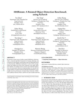 MMRotate: A Rotated Object Detection Benchmark using PyTorch