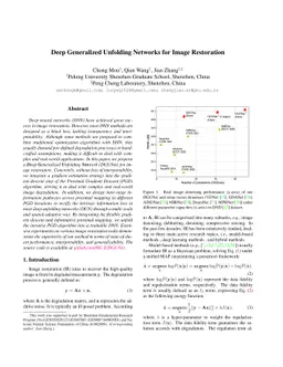 Deep Generalized Unfolding Networks for Image Restoration