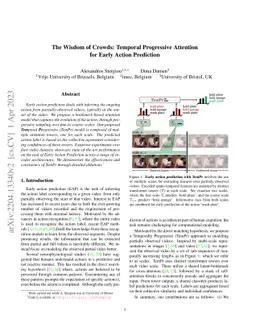 The Wisdom of Crowds: Temporal Progressive Attention for Early Action
  Prediction