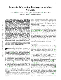 Semantic Information Recovery in Wireless Networks