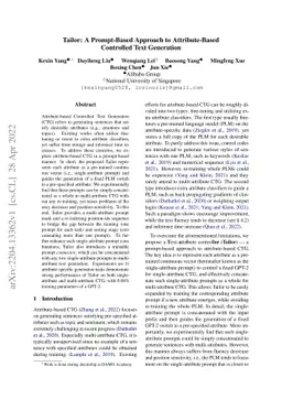 Tailor: A Prompt-Based Approach to Attribute-Based Controlled Text
  Generation