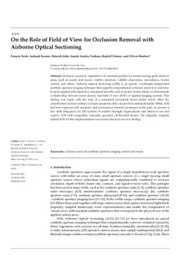 On the Role of Field of View for Occlusion Removal with Airborne Optical
  Sectioning