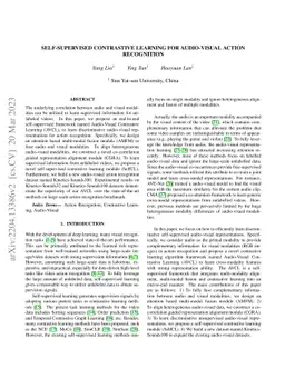 Self-supervised Contrastive Learning for Audio-Visual Action Recognition