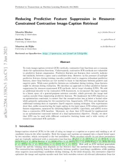 Reducing Predictive Feature Suppression in Resource-Constrained
  Contrastive Image-Caption Retrieval