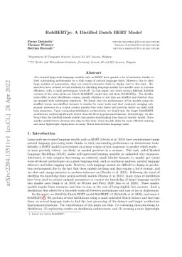 RobBERTje: a Distilled Dutch BERT Model
