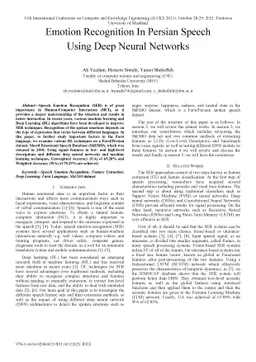 Emotion Recognition In Persian Speech Using Deep Neural Networks