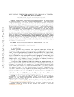 How social influence affects the wisdom of crowds in influence networks