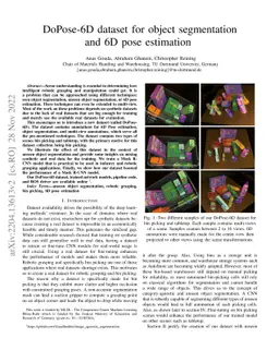 DoPose-6D dataset for object segmentation and 6D pose estimation