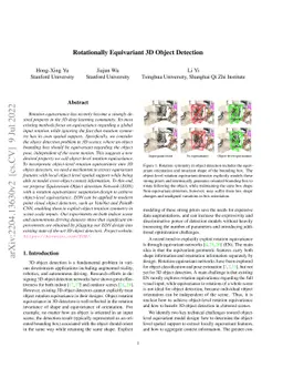 Rotationally Equivariant 3D Object Detection