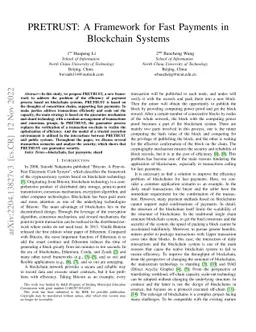 PRETRUST: A Framework for Fast Payments in Blockchain Systems