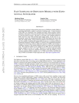 Fast Sampling of Diffusion Models with Exponential Integrator
