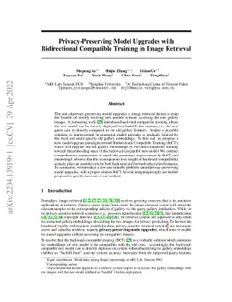 Privacy-Preserving Model Upgrades with Bidirectional Compatible Training
  in Image Retrieval