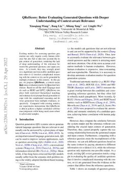 QRelScore: Better Evaluating Generated Questions with Deeper
  Understanding of Context-aware Relevance