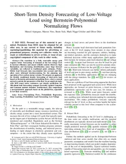 Short-Term Density Forecasting of Low-Voltage Load using
  Bernstein-Polynomial Normalizing Flows