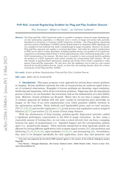 PnP-ReG: Learned Regularizing Gradient for Plug-and-Play Gradient
  Descent