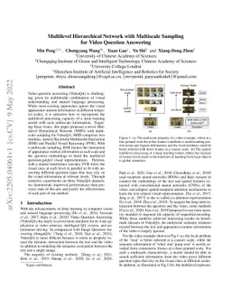Multilevel Hierarchical Network with Multiscale Sampling for Video
  Question Answering
