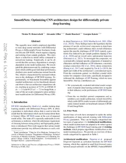 SmoothNets: Optimizing CNN architecture design for differentially
  private deep learning