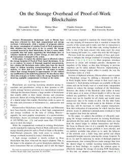 On the Storage Overhead of Proof-of-Work Blockchains