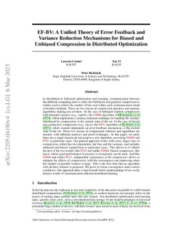 EF-BV: A Unified Theory of Error Feedback and Variance Reduction
  Mechanisms for Biased and Unbiased Compression in Distributed Optimization