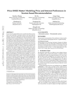Price DOES Matter! Modeling Price and Interest Preferences in
  Session-based Recommendation