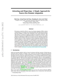 Attracting and Dispersing: A Simple Approach for Source-free Domain
  Adaptation