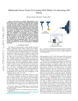 Multimodel Sensor Fusion for Learning Rich Models for Interacting Soft
  Robots
