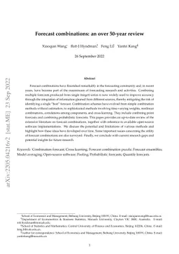 Forecast combinations: an over 50-year review