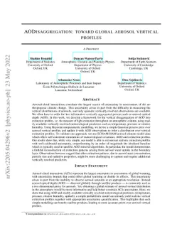 AODisaggregation: toward global aerosol vertical profiles