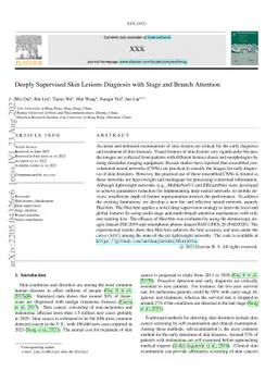 Deeply Supervised Skin Lesions Diagnosis with Stage and Branch Attention