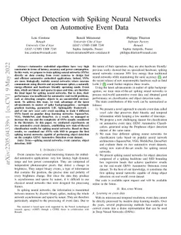 Object Detection with Spiking Neural Networks on Automotive Event Data